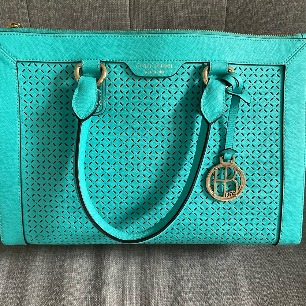 Henri Bendel Turquoise Tote Bag